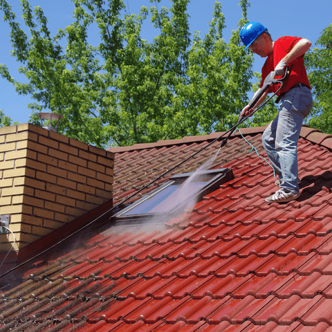 Rinse to reveal a like-new roof, siding or deck surface.