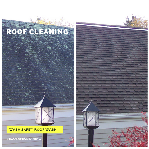 Roof, Cleaning, Roof Wash, Pressure Washing, Chemicals, Cleaner, Wash Safe, How to Clean Your Roof, Moss, Asphalt, Mold, Algae, Moss, Stains,