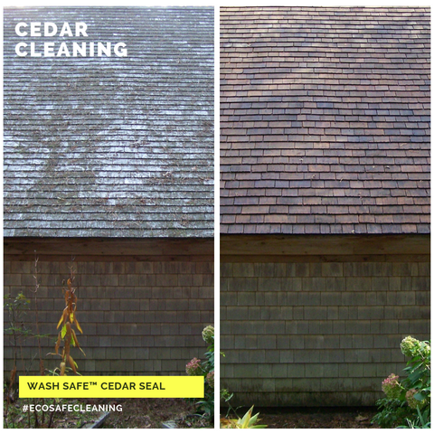 wash safe cedar seal how to clean cedar shakes shingles roofing cleaning eco safe