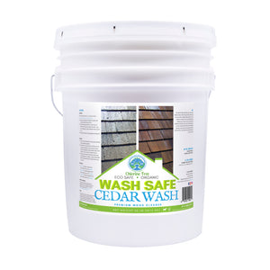Wash Safe™ CEDAR WASH Eco-Safe and Organic Wood Cleaner | Clear, Bleach-Free Powder Concentrate | Clean Cedar Shakes, Shingles, Clapboard, Decks, Beams and Wood Surfaces