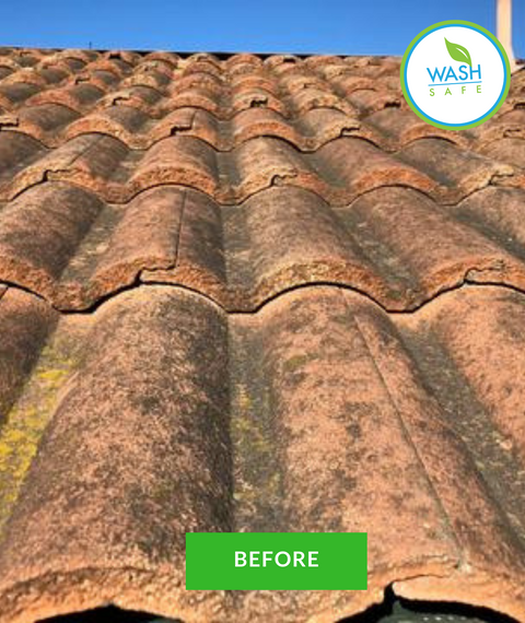 Tile, Roof, Wash, Roof Cleaning, Clay, Slate, Concrete, Wash Safe, How to clean tile roof, red roof tiles, moss, algae, mold