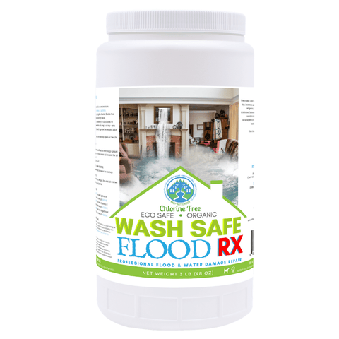 flood clean up, water damage, flood cleaner, flood RX, wash safe, mold, mildew, algae, flood solution, wash safe, pressure washing chemicals, biodegradable