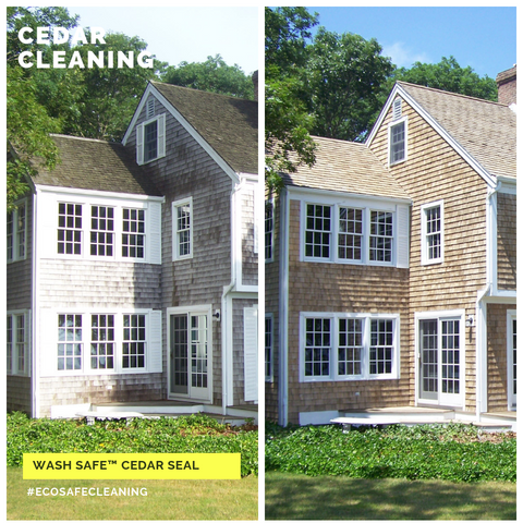 Image of wash safe cedar seal how to clean cedar shakes shingles roofing cleaning eco safe