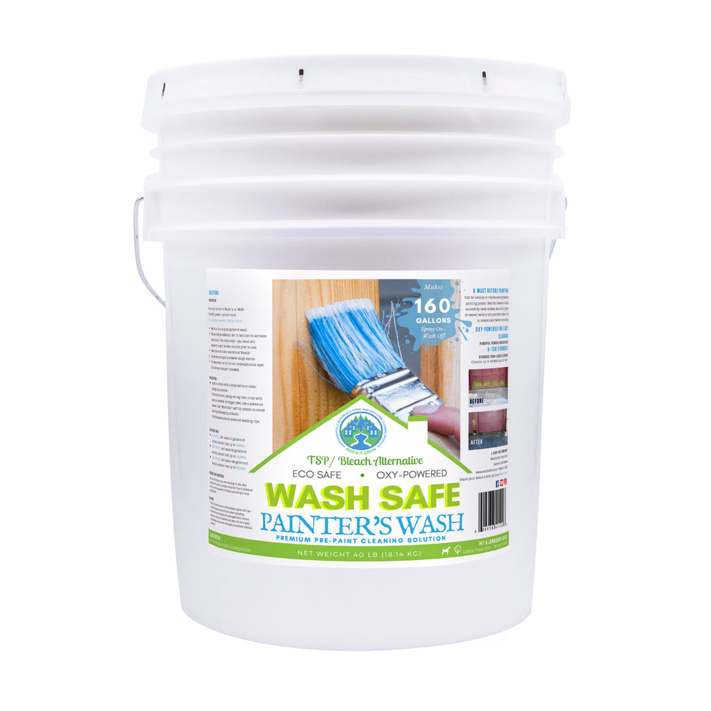 wash safe, painter's wash, premium pre paint solution, paint walls, paint prep, wall cleaner, contractor, pressure washing, biodegradable 