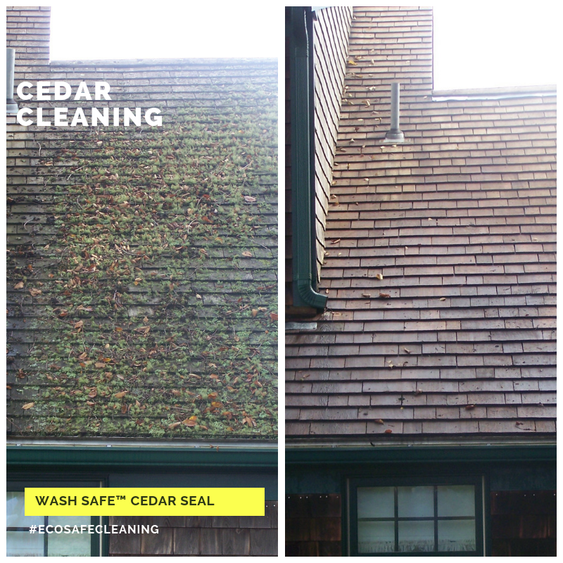 wash safe cedar seal how to clean cedar shakes shingles roofing cleaning eco safe